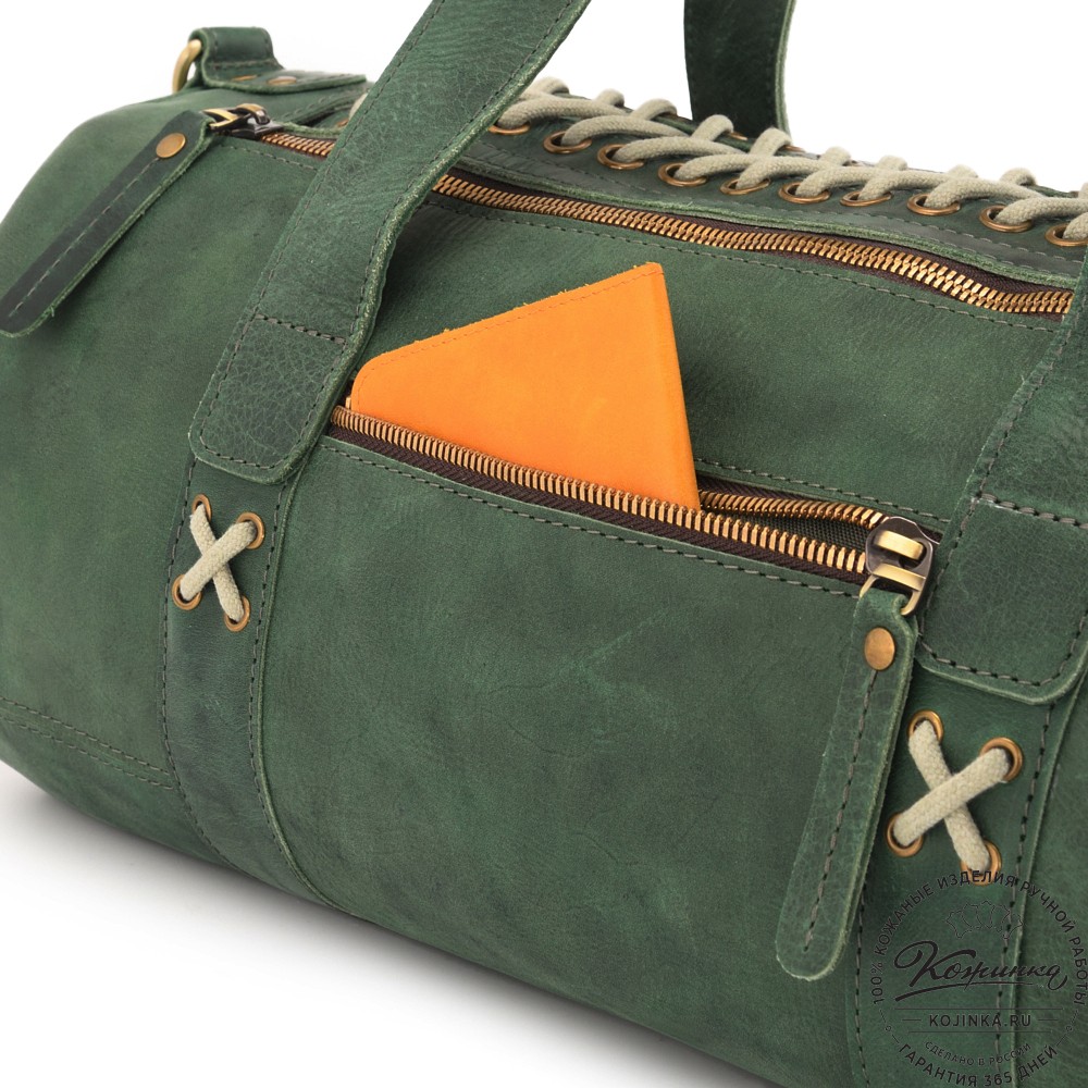  Кожаная сумка "Тайлер" (изумруд) 